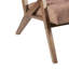Méridienne moderne en bois massif Burnes, dossier et sièges de siège orange, l 33,5 po x P 30,5 po, H 32,5 po-121264355
