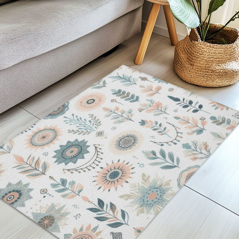 Tapis tressé Gentle Boho Whispers, Rectangulaire 3 pi x 5 pi