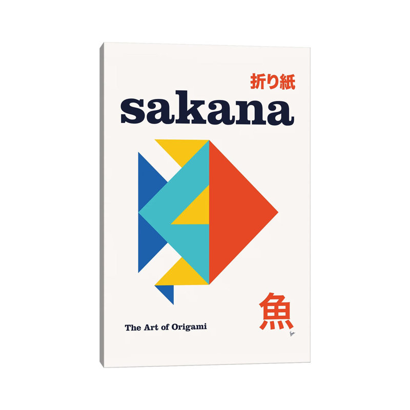 Sakami Origami, affiche géométrique, reproduction d'art sur toile tendue, Toile tendue, Ne s’applique pas, H 60 po x l 40 po