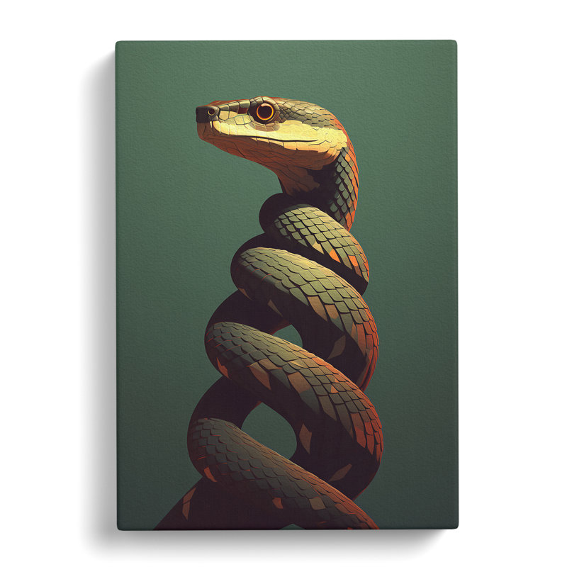 Snake Minimalism No.2 - No Frame Print, 60cm H x 40cm W x 3cm D