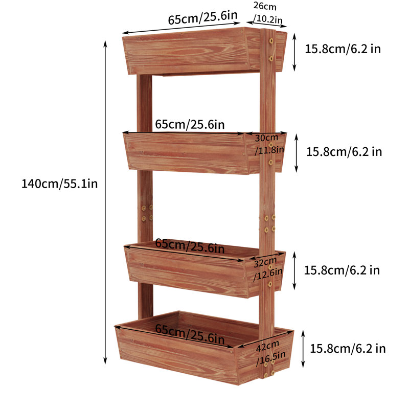 Carmelitta Wood Planter Box