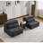 Compression Mahjong Sofa,Convertible Floor Sofa Bed,DIY Boneless Modular Sectional Sofa,No Assembly Required,Circle Fleece Fabric,Oversized 2 Seater With 2 Pillows,Dark-Grey-873642197
