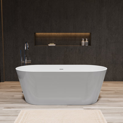 Baignoire de trempage autoportante en acrylique 59 po. X 28 po.