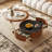 25.59"Retro Solid Wood Coffee Table Set