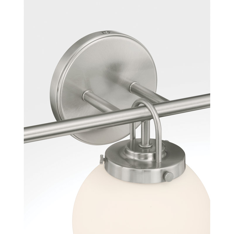 Ortesa 24" 3-Light Vanity, 10.5" H x 24" W x 6.5" D, 3 Lights, Nickel