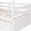 Lit simple en bois avec lit gigogne simple (blanc)