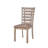 Rustic Farmhouse 5-Piece Dining Set with Round Pedestal Table and Faux Leather Chairs