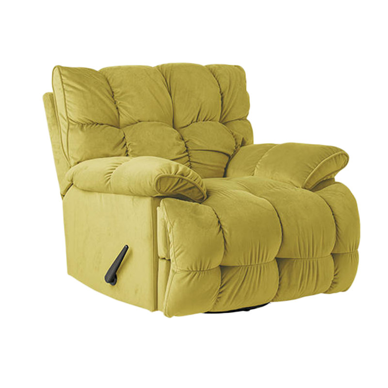 Fauteuil inclinable rembourré Ephi, Jaune