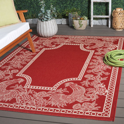 Tapis d'intérieur / extérieur à motif floral Havza