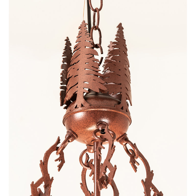 Moose At Dusk 4 - Light Chandelier, Amber