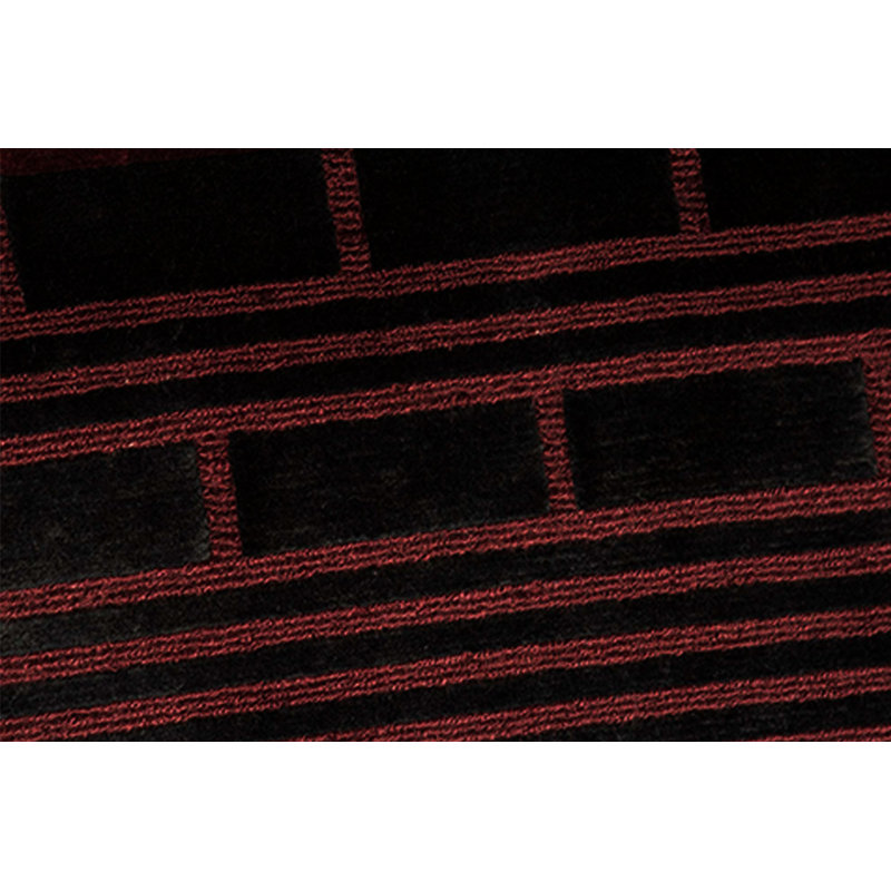 Tapis noir et vin noué à la main de haute qualité