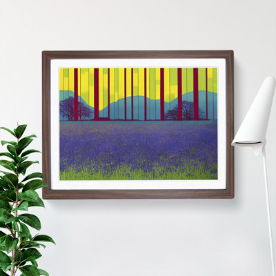 Abstract Bluebell Field - Framed Print