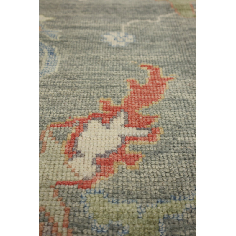 Tapis rectangulaire en laine unique de 12 pi 2 po x 15 pi Oushak Rugs
