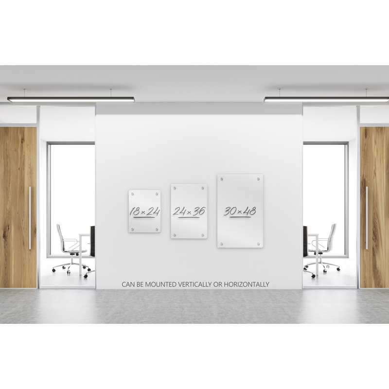 Tableau effaçable à sec à fixation mural, H 48 po x l 30 po