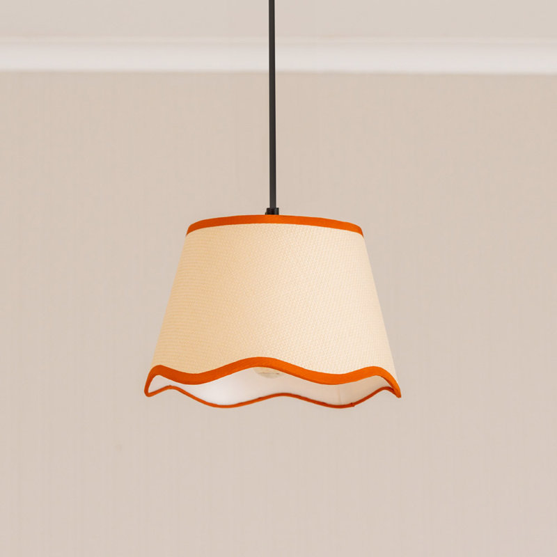16.5cm H Fabric Empire Lamp Shade ( Slip-On ), Natural/Red