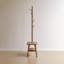 Tabouret à chaussures en bois massif naturel avec support en tissu
