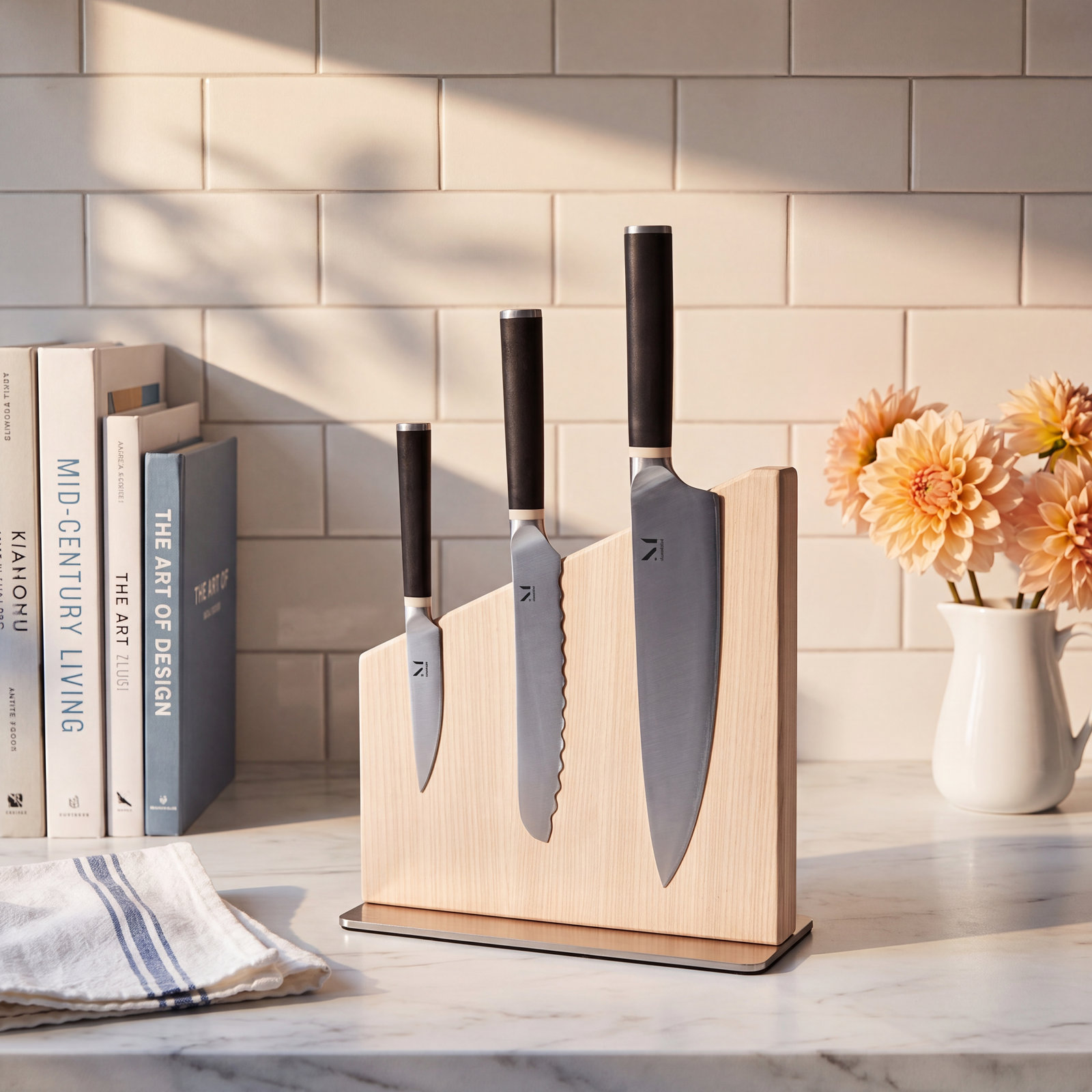 Trio & Stand Bundle, Almost Black, White Ash