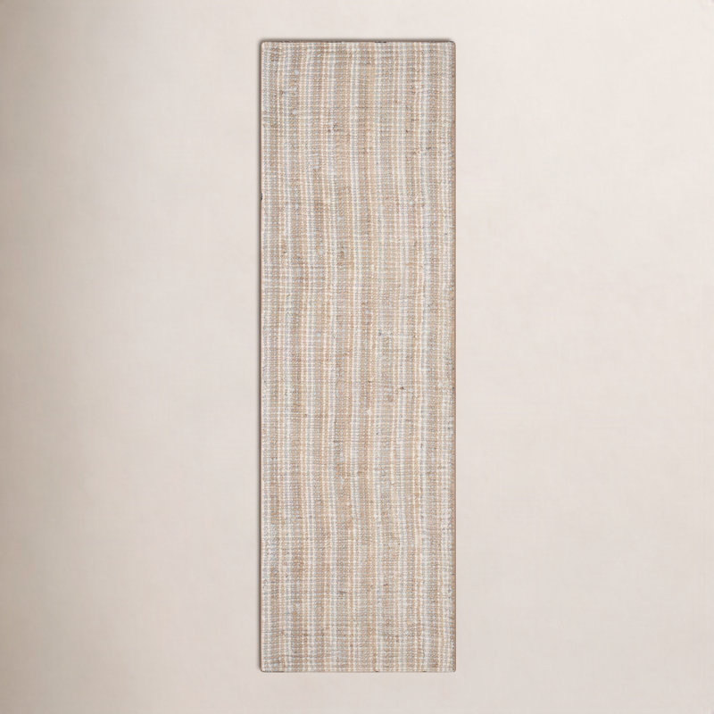 Tapis gris / naturel Alda, Tapis de couloir 2 pi 6 po x 8 pi