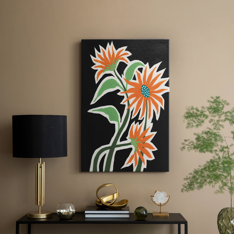 Fleurs pop III - galerie Cavas sur mesure, H 12 po x l 8 po