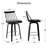 26'' Modern Swivel Counter Bar Stool with Spindle Back and Padded Seat-80925644-92103431
