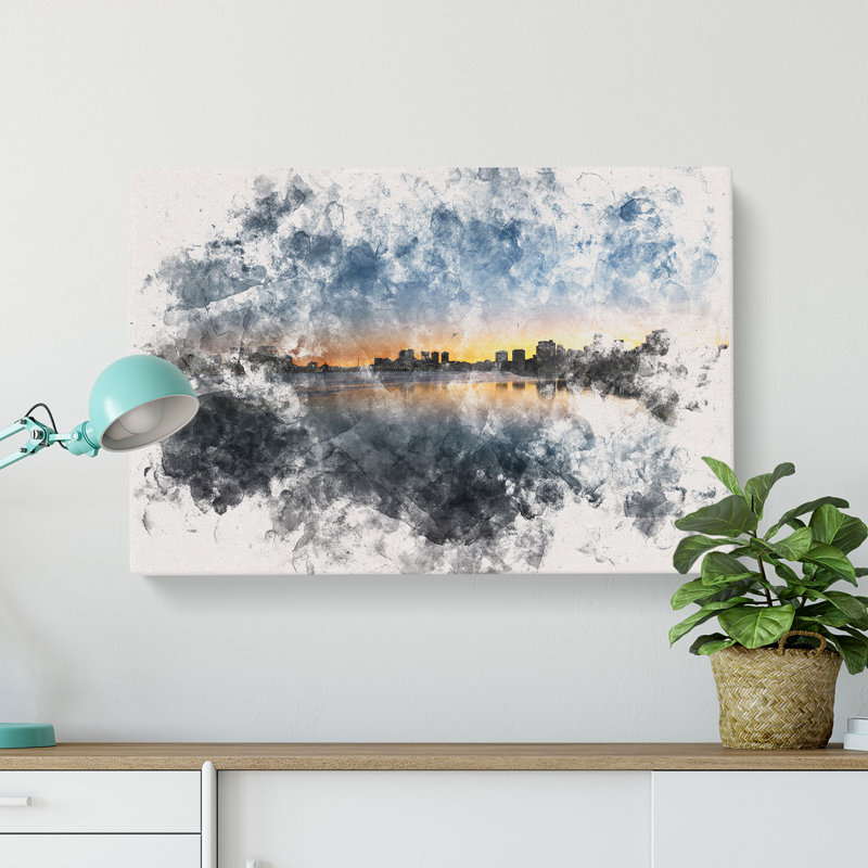 Cambridge Massachusetts Skyline - Wrapped Canvas, 40cm H x 60cm W x 3cm D