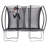 Halpern Freeport Park 305cm x 213cm Rectangle Backyard Trampoline with Safety Enclosure