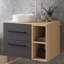 790 mm Wall Mounted Combined Vanity Unit with Drop In Ceramic Basin