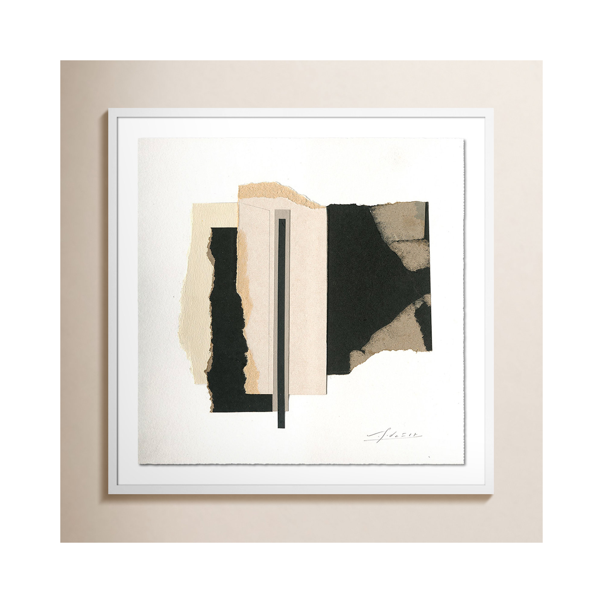 No. 6 by Valeria Sidanez, White Maple Framed, 32" H x 32" W