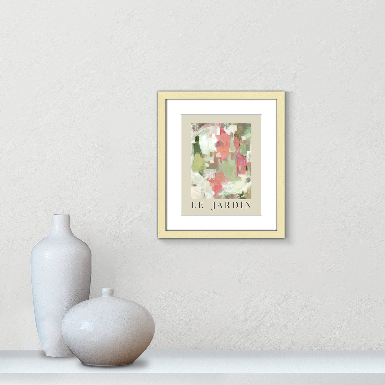 Riya "Le Jardin" Print by Carol Robinson, Gold Single Picture Frame, Yes, 15" H x 13" W x 1.25" D