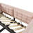 Upholstered Twin Size Daybed with Hydraulic Storage, USB & Type-C Charging, Wooden Slats, and Tufted Sofa Back in Pink Velvet-1808941149