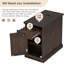 Table d'appoint Classic Vintage Livingroom avec ports USB et un tiroir multifonctionnel avec porte-gobelets-961214441