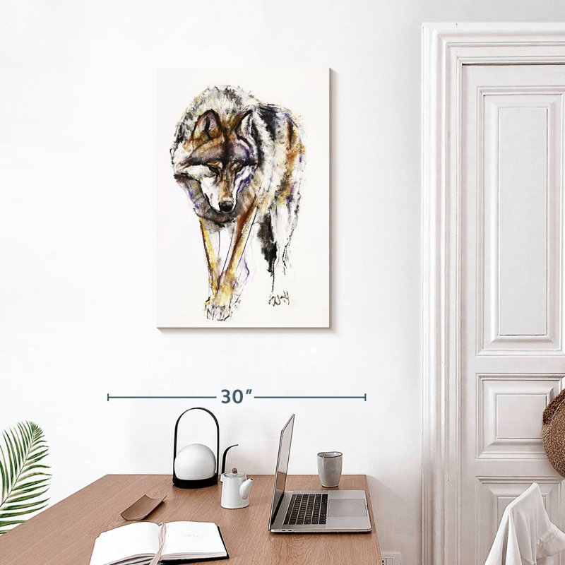 Loup européen Brampt, H 30 po x l 20 po