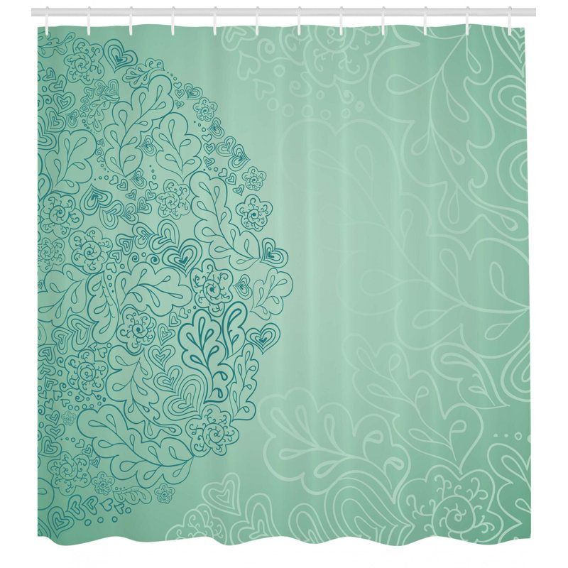 Ensemble de rideau de douche + crochets, H 70 po x l 69 po
