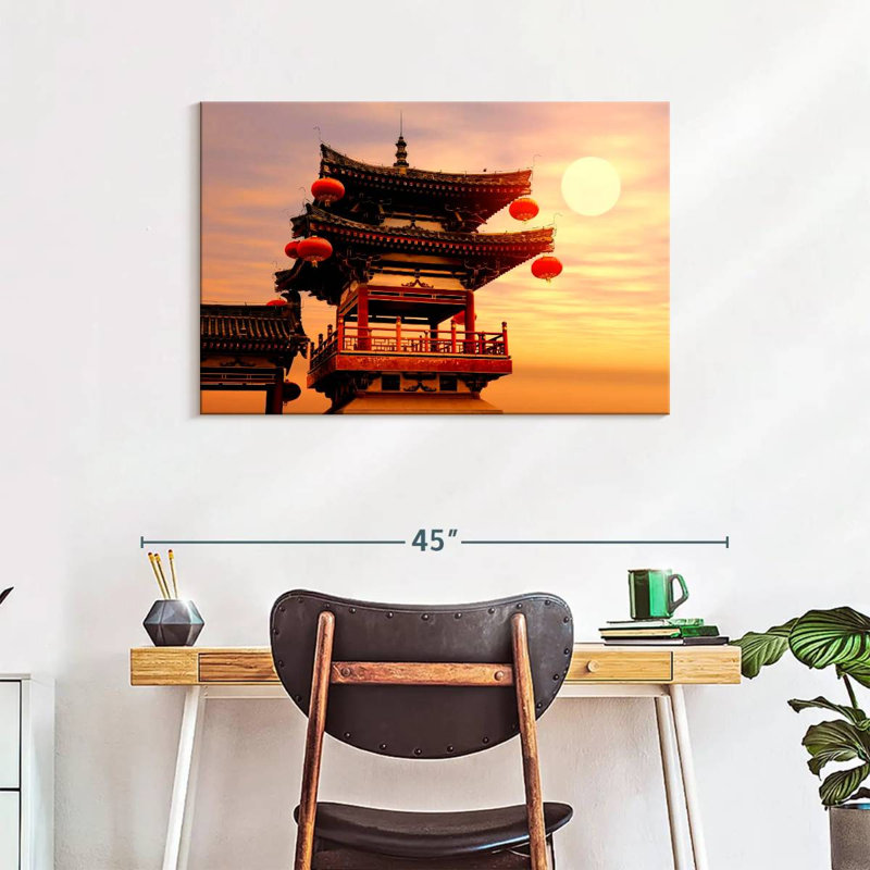 Adella Chinese Temple, 24" H x 36" W