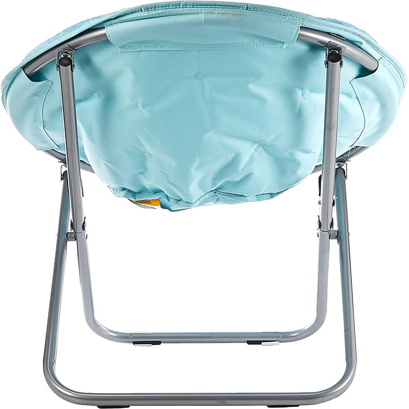 Giles Papasan Chair, Silver, Light Blue