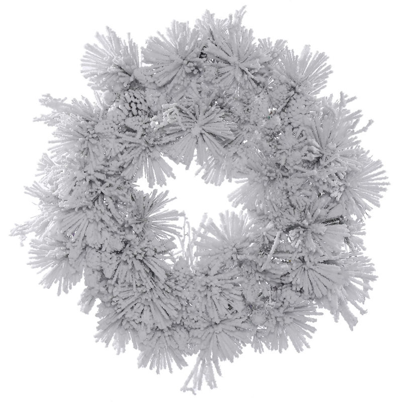 Couronne artificielle floquée en Alberta, H 30 po x l 30 po x P 3 po