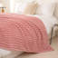 Striped Plush Lightweight Throw Blanket, Ultra Soft & Cozy for Sofa Couch Bed, Machine Washable-125310132-125310134