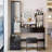 17" Diameter Led Vanity Table With 3 - Color Adjustable Brightness Touch Control Mirror, Full Body Mirror Cabinet And Cushioned Stool, American Design, Material, Black, 42.8 In Depth, 14.44 Width,
