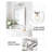 23 Inch 3-Light Farmhouse Vanity Light, Clear Glass Globe Shade, Brushed Nickel-67312455-67312453