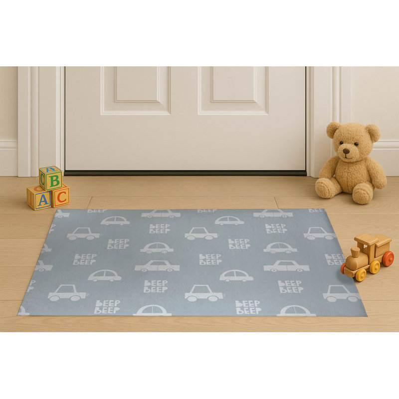 Paillasson Beep Match, Bleu ardoise, L 60 po x L 36 po