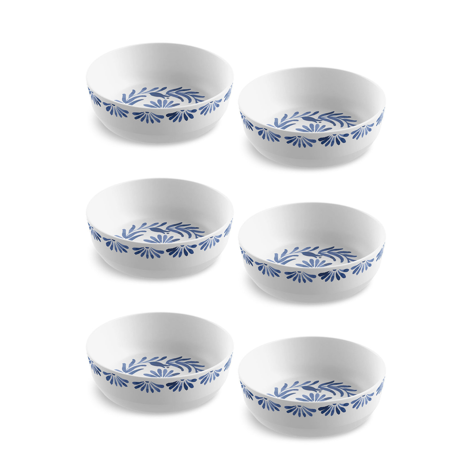 Tarhong 7.4" W Round Melamine Pasta Bowls