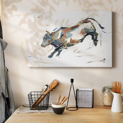 Modern Bull Study II-Gallery Wrapped Canvas