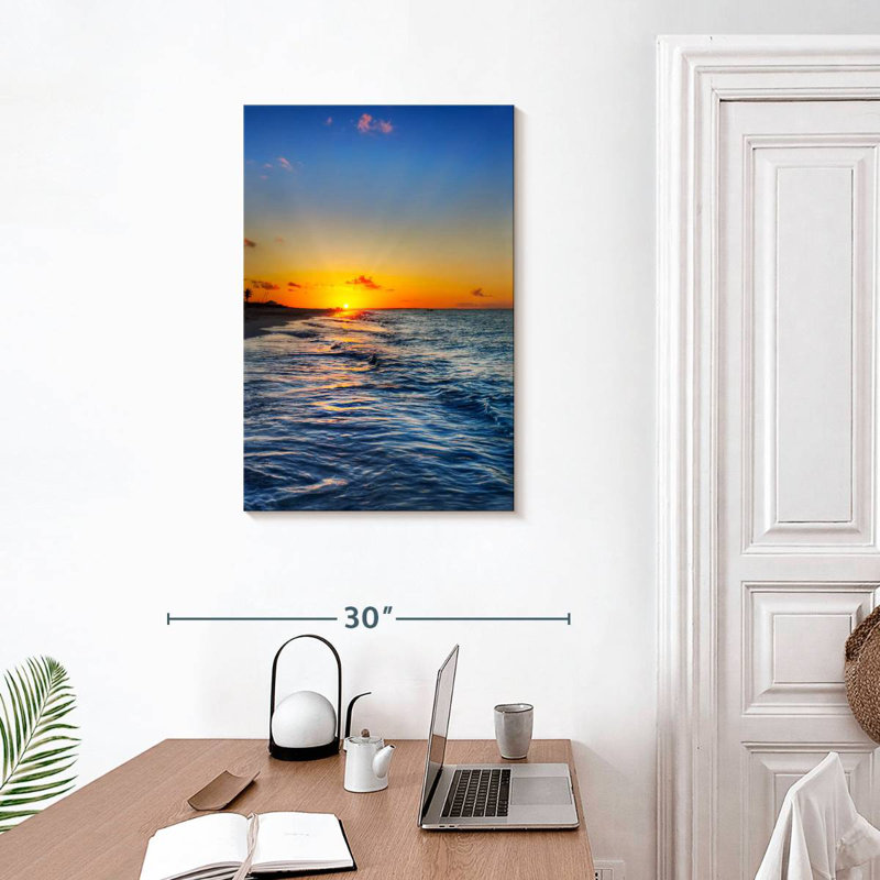 Gillard et coucher de soleil, H 30 po x l 20 po