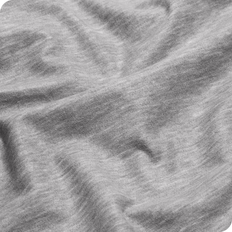 100% Cotton Flannel Sheet Set, Split King Sheet Set with 2 Pillowcases, Heather Light Gray