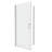1 3/8" Adjustment,Universal Pivot Shower Door, Open Outside, With 1/4" Tempered Glass And Polished Chrome Finish -124947424