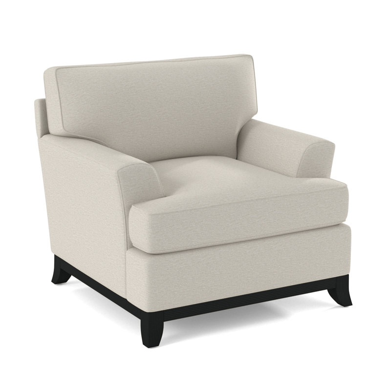 Oaks Way Armchair, Black, White Performance Fabric; 0851-94