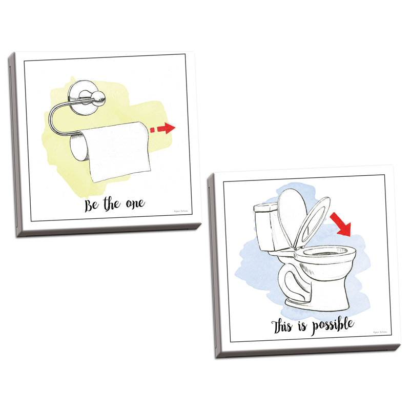 «Home Complement IV & VI with Color Scrip», ensemble de 2 impressions, Toile tendue, H 12 po x l 12 po x P 0,75 po