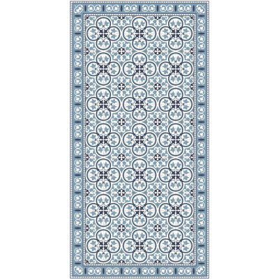 Tapis de cuisine bleu Pinta