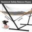 Grand hamac double de 55 pouces avec support Cruce, capacité 450 lb, Cruce-307543671
