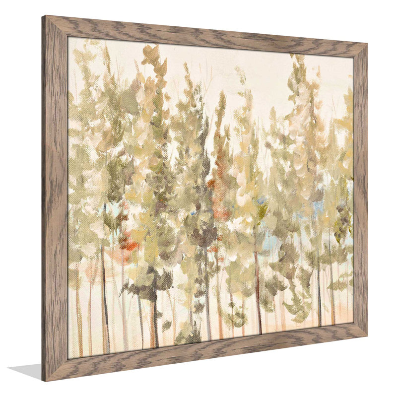 «Bosque Verde Brisa I», reproduction d'art sur toile encadrée, H 25,5 po x l 25,5 po x P 1 po, Cadre taupe délavé